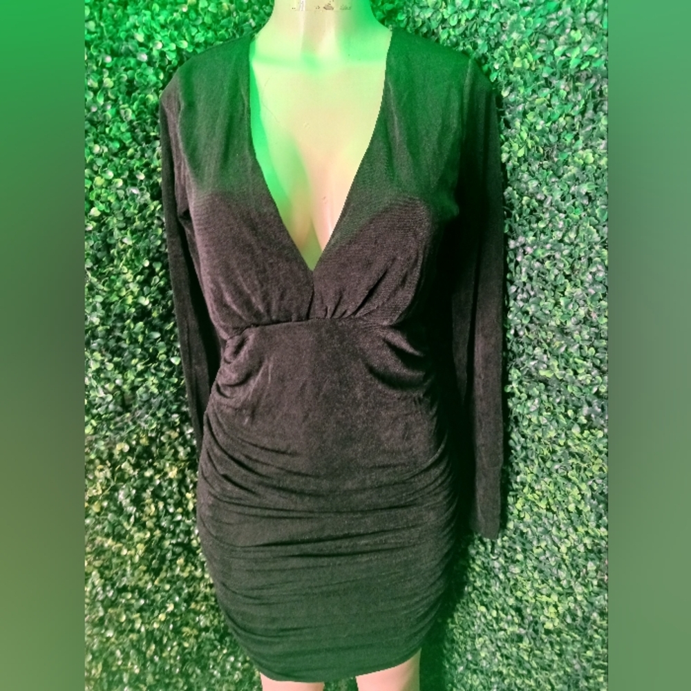 Fashion Nova Black Long Sleeve Dress